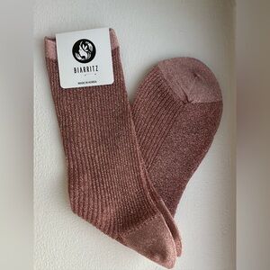 BIARRITZ Glittery Crew Socks